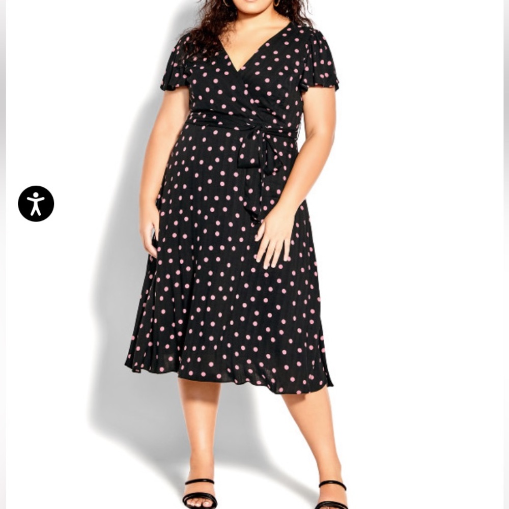 Sashay Spot Dress-Black